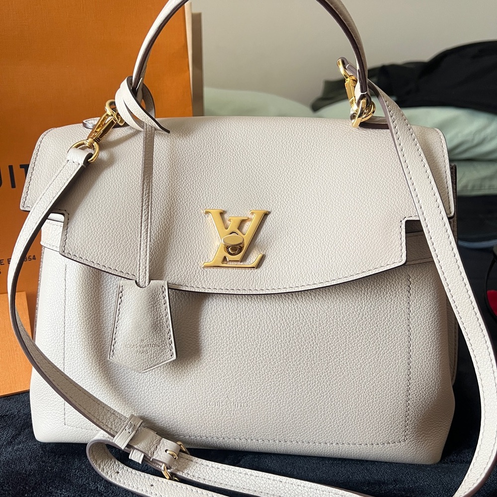 Rare Louis Vuitton LockMe Ever MM in Greige Color